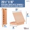 Large 20-1/2" x 16" Wooden Drawing Board, Adjustable Table Top Easel for Painting and Drawing - Drafting Board with T-Square, Pencil Ledge, Locking Storage Drawer
